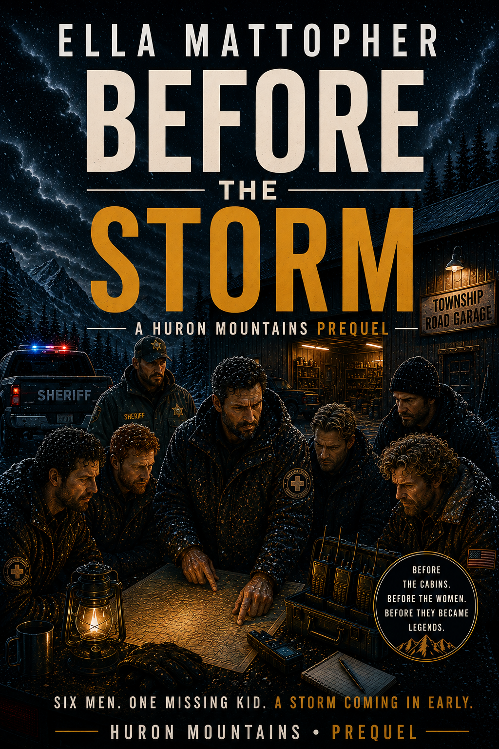 Before the Storm Huron Mountain Men prequel cover by Ella Mattopher