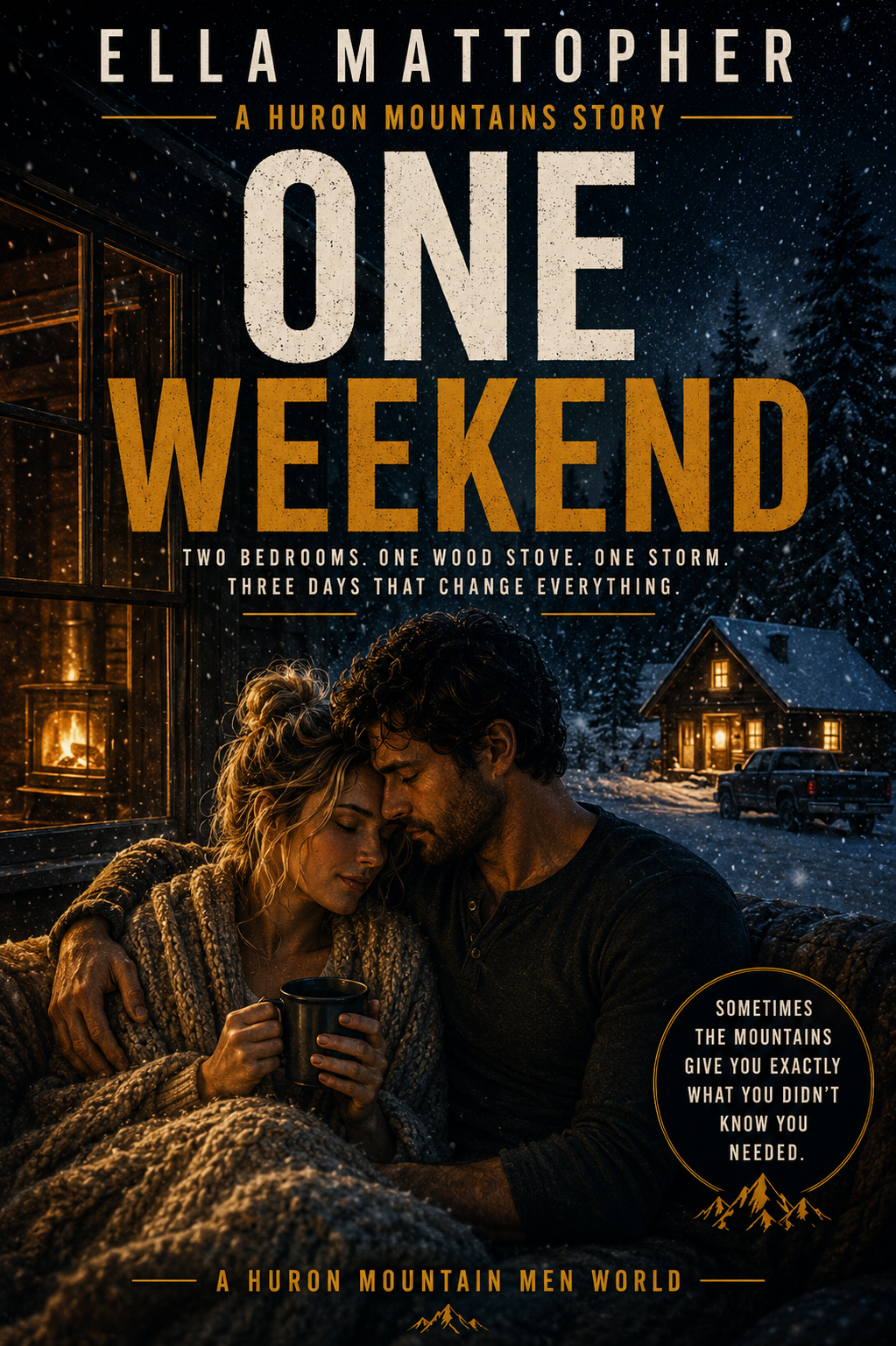 One Weekend mountain romance cover by Ella Mattopher